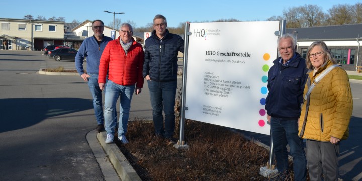 v.l.n.r.: Markus Retting (HHO), Klaus Hulzmann (NFV) Bernd Kettmann (NFV), Clemens Seelmeyer und Getrud Seelmeyer (Gertrud & Clemens Seelmeyer Stiftung).