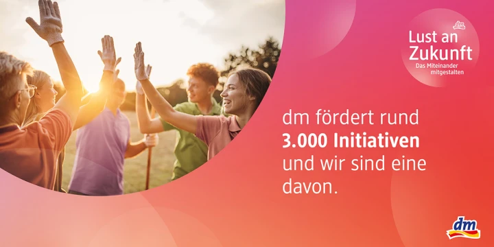 Ein Flyer auf dem "Lust an Zukunft" zusammen mit der F&ouml;rderaktion genannt wird.
