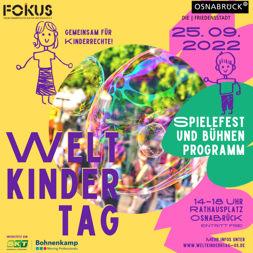 Werbegrafik für Weltkindertagsfest in Osnabrück