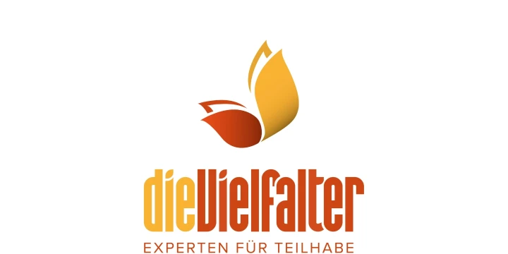 Ein Bild mit dem Text: "die Vielfalter Experten f&uuml;r Teilhabe."